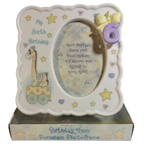 Precious Moments Birthday Train Porcelain Photo Frame My Sixth Birthday Box 2009
